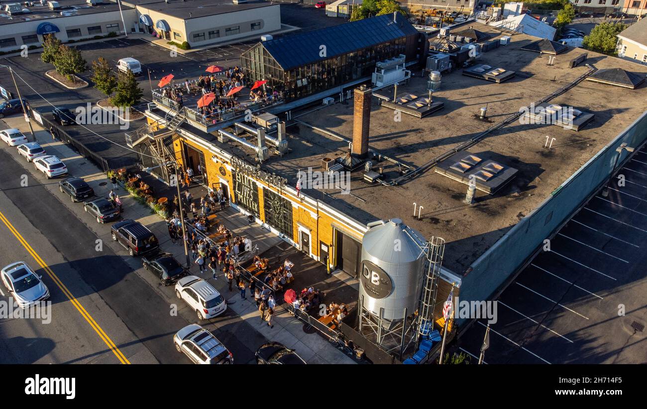 Dorchester Brewing Company, Boston, Massachusetts, Estados Unidos Foto de stock