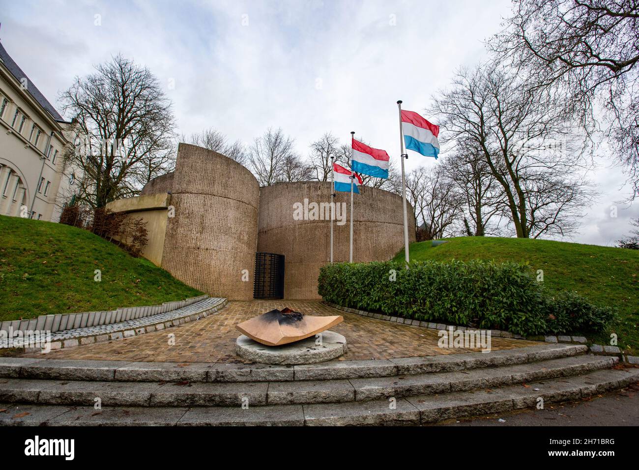 Monumento Nacional de la Solidaridad en Cannon Hill, Ciudad de Luxemburgo, Luxemburgo Foto de stock