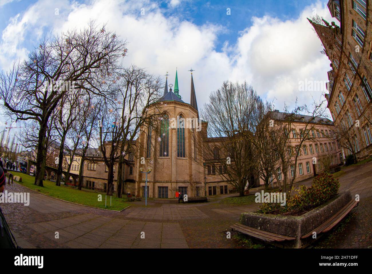 Catedral de Notre Dame. Ciudad de Luxemburgo, Luxemburgo. Foto de stock