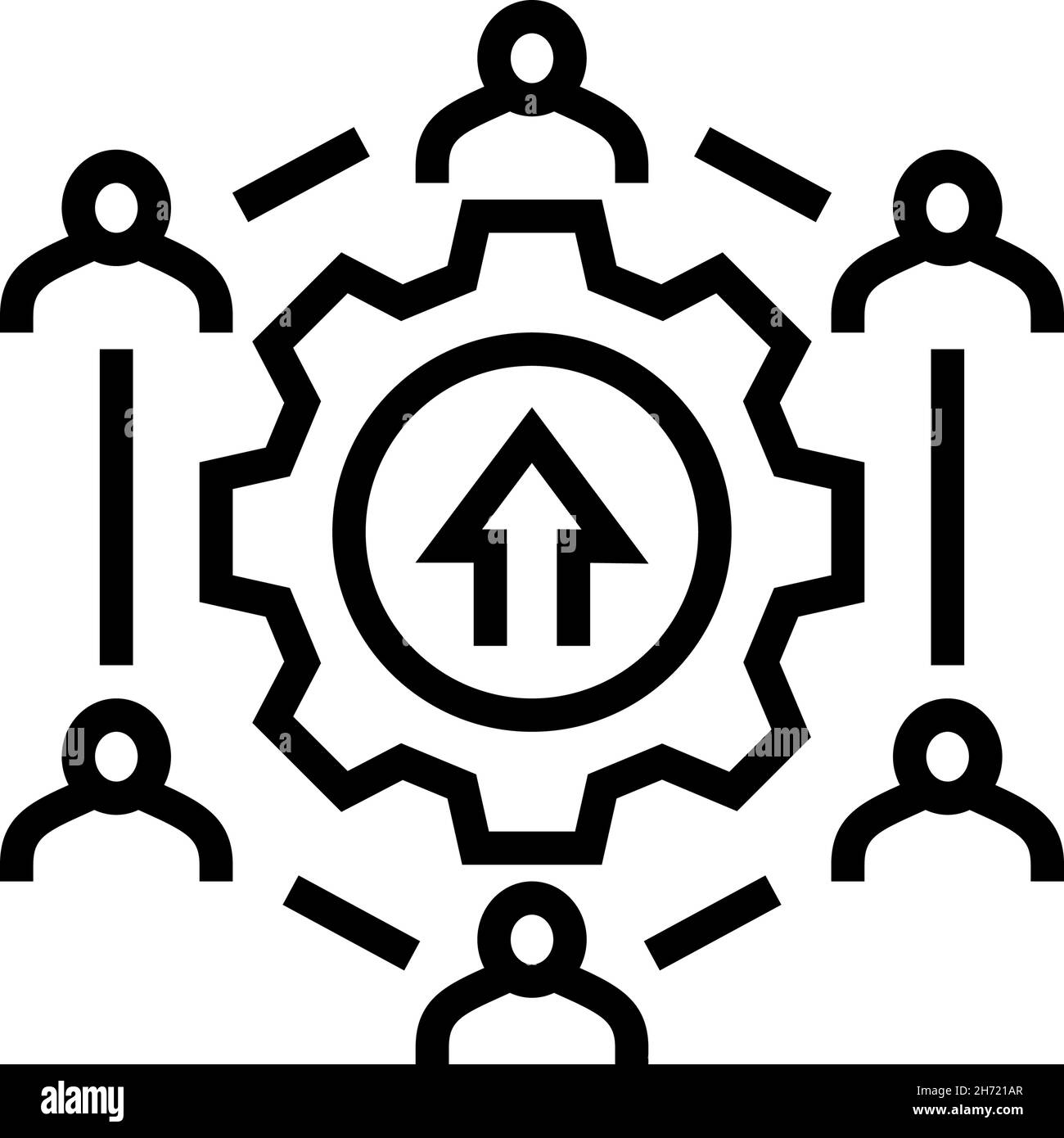 ilustración de vector de icono de línea de desarrollo social Imagen Vector  de stock - Alamy