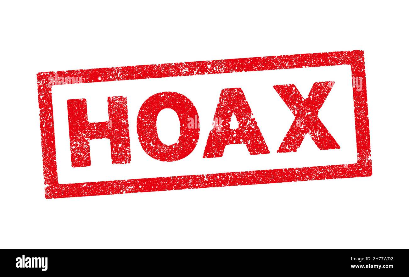 Ilustración vectorial de la palabra Hoax en el sello de tinta roja Ilustración del Vector