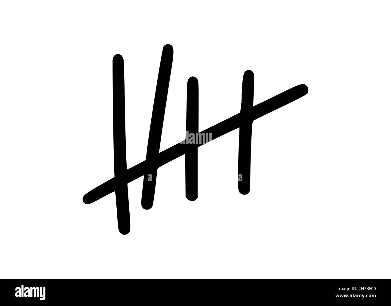 Marcas de conteo para contar días en prisión. Marcas de conteo para