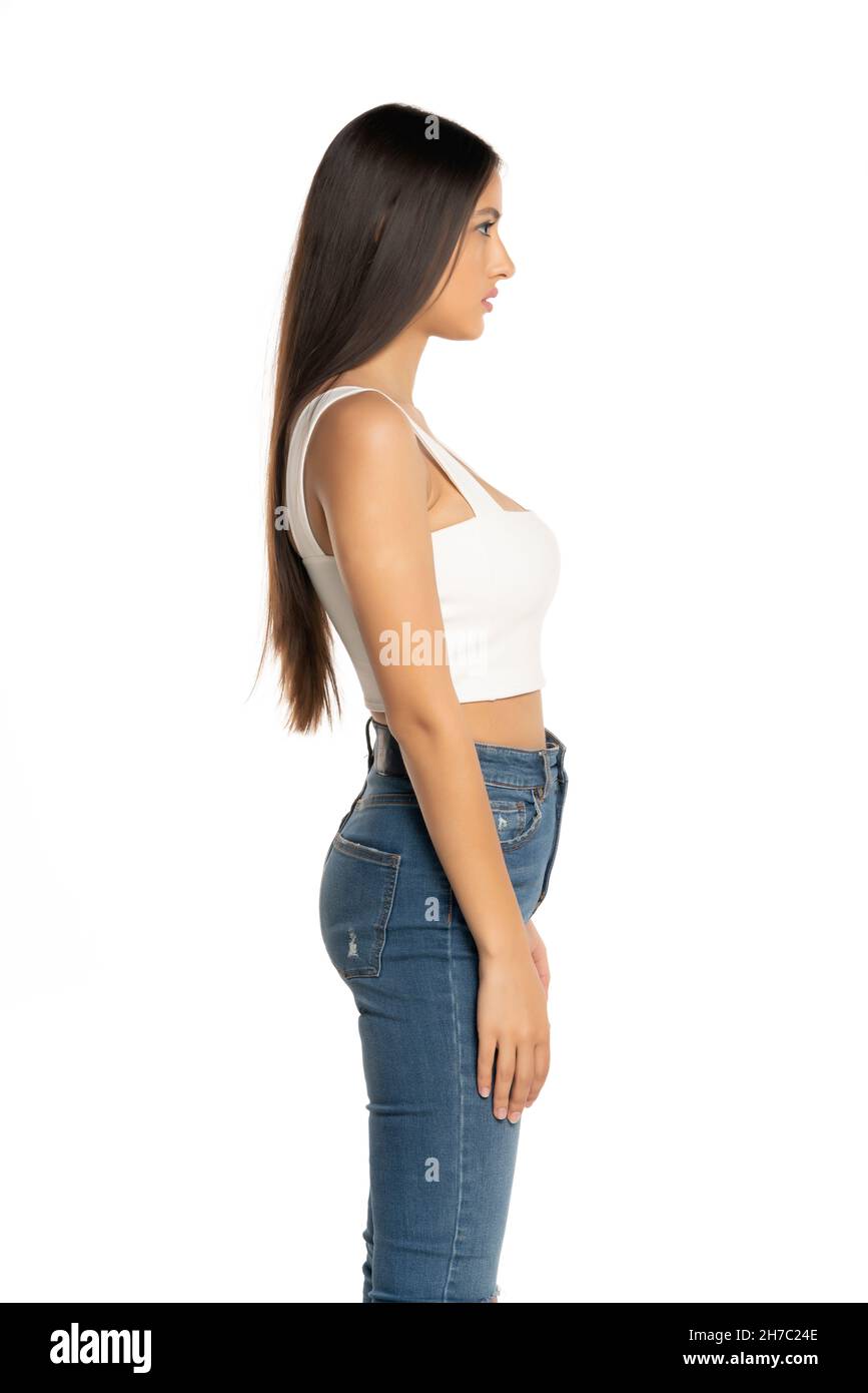 Jeans De Corte Recto Fotos e Imágenes de stock - Alamy