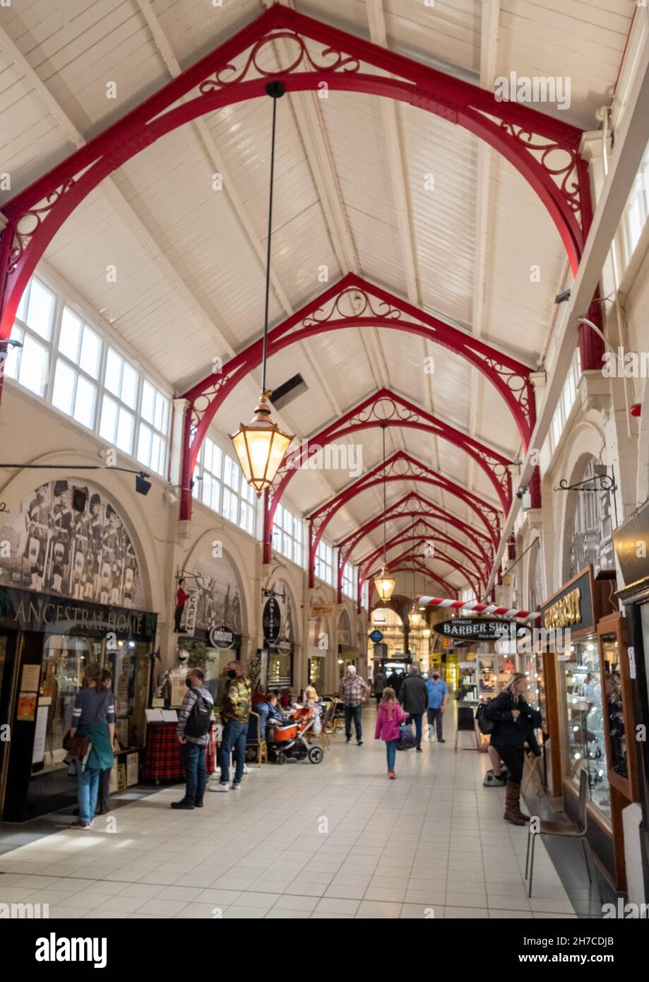 Interior del Mercado Victoriano, Inverness Foto de stock