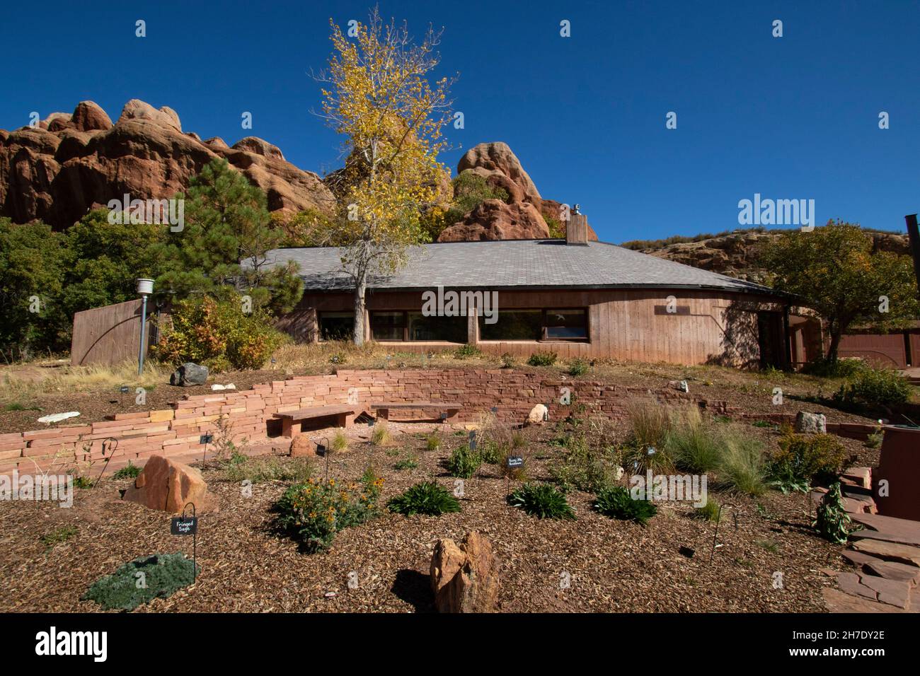 Visiter Center en Roxborough State Park, Douglas County, Colorado Foto de stock