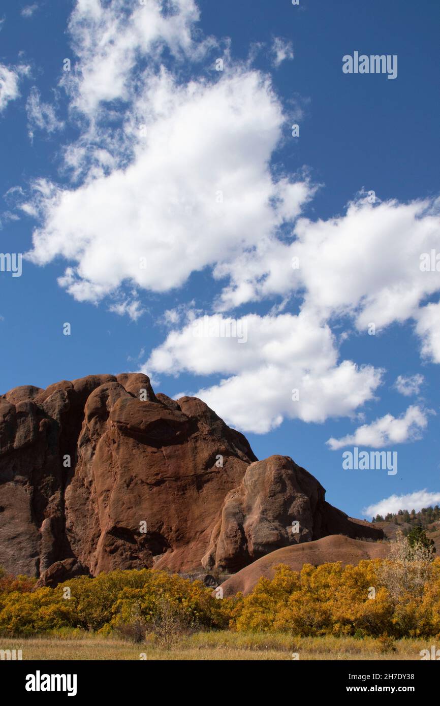 George Washington Rock en el Parque Estatal Roxborough en el Condado de Douglas, Colorado. Foto de stock