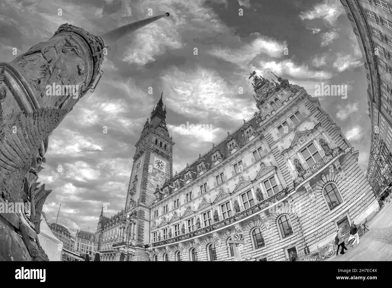 El Ayuntamiento de Hamburgo, Alemania, Europa Foto de stock