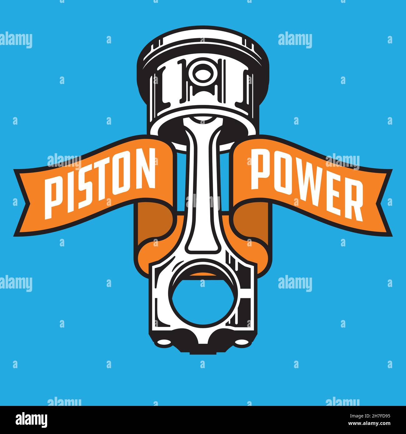 Placa de la pieza de coche de biela caliente Piston Power con pancarta