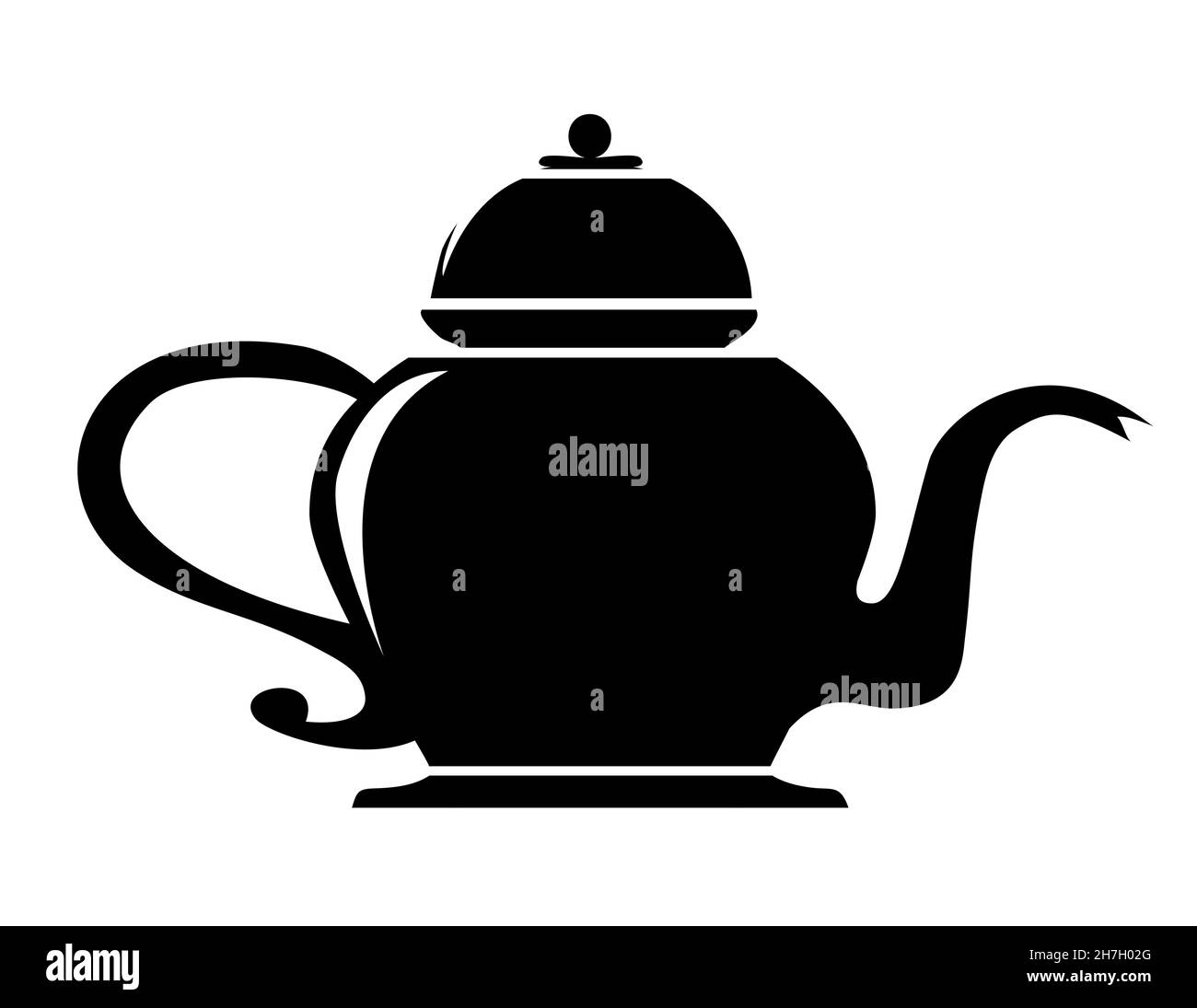 Una cafetera individual con elementos aislados pertenecientes al  restaurante Imagen Vector de stock - Alamy