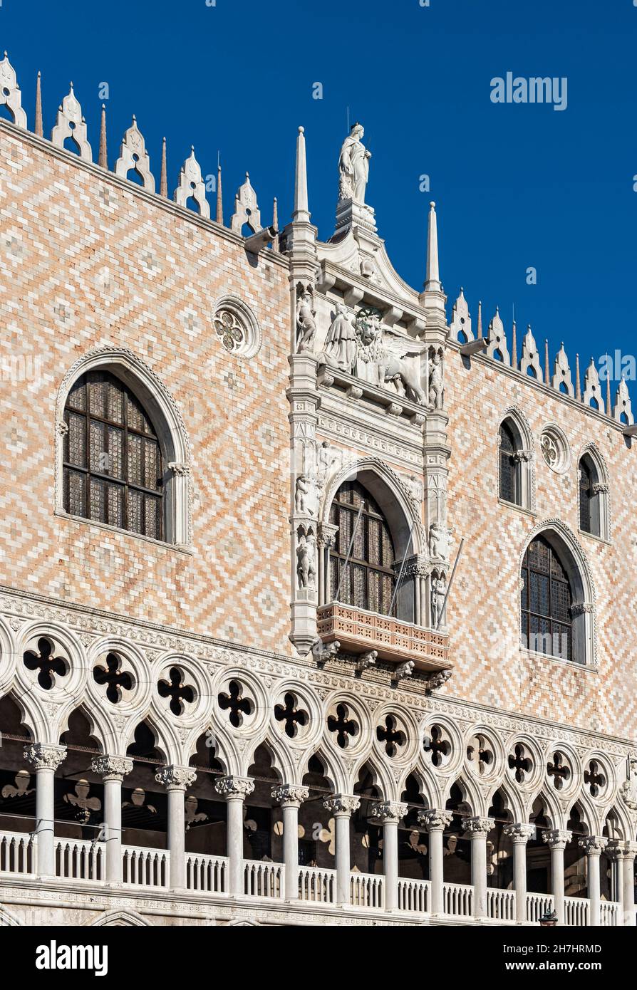 Palacio Ducal (Palazzo Ducale), Piazza San Marco (Plaza de San Marcos), Venecia, Italia Foto de stock