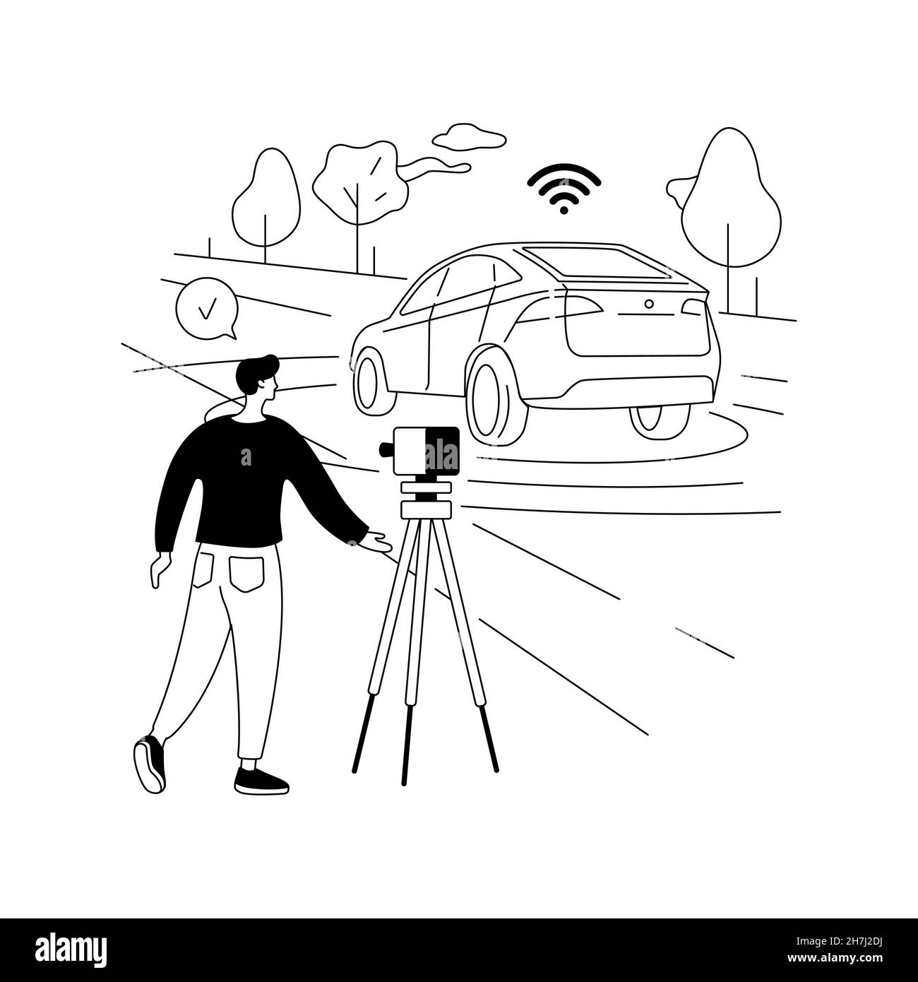 Control de velocidad concepto abstracto ilustración vectorial Imagen Control de velocidad concepto abstracto ilustración vectorial Imagen