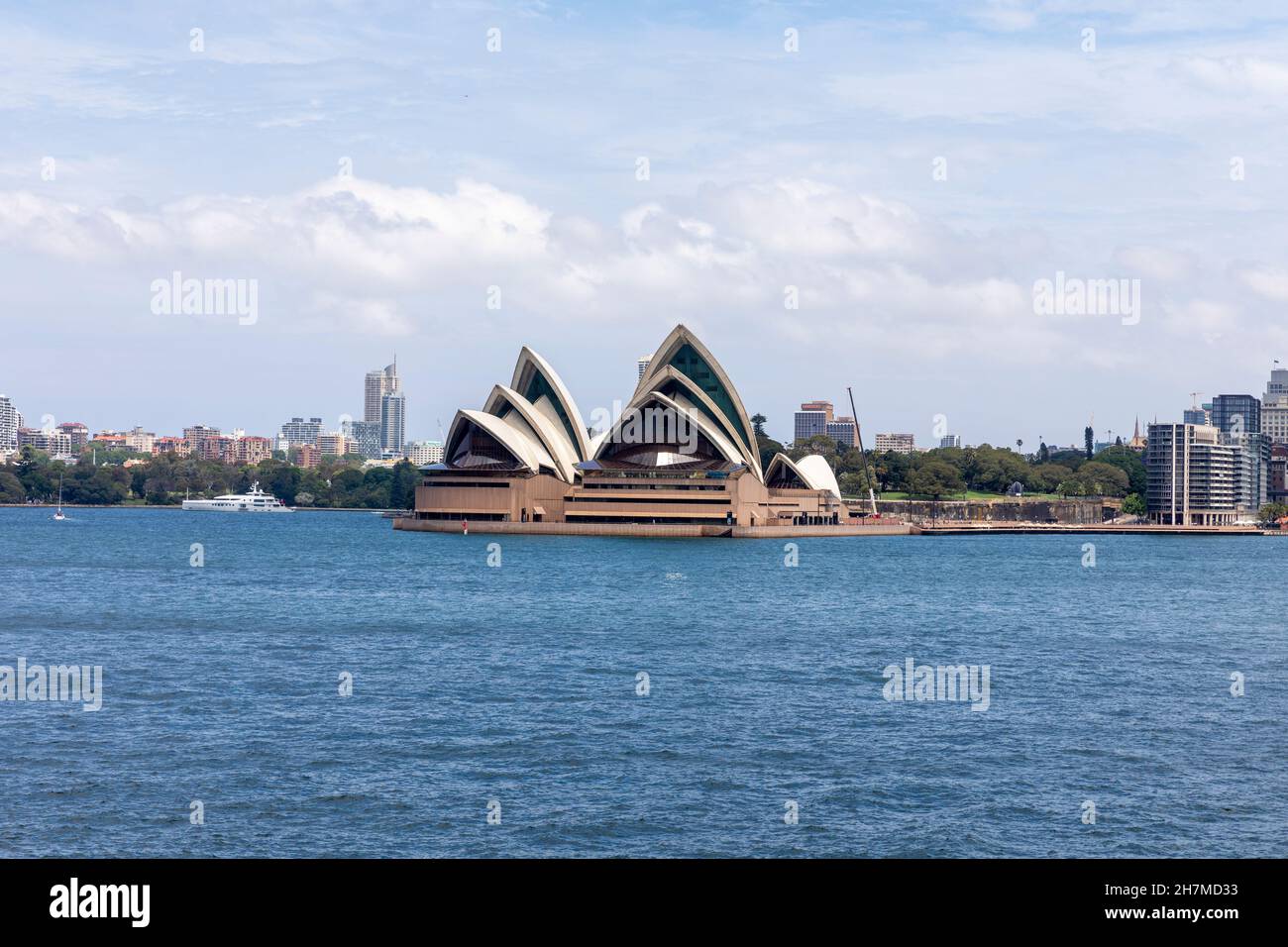 Puerto de Sídney y edificio de la ópera de sídney, Sídney, Australia Foto de stock