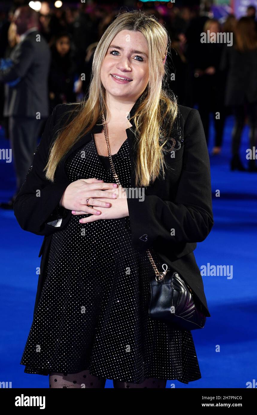 Harriet Kemsley asiste a la ITV Palooza celebrada en el Royal Festival Hall, Southbank Center, Londres. Fecha de la foto: Martes 23 de noviembre de 2021. Foto de stock