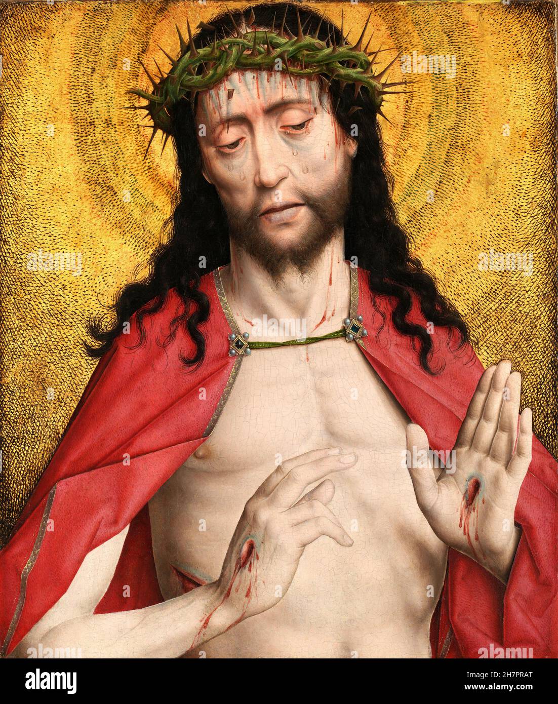 Cristo coronado con espinas por el pintor holandés, Dirk bouts (c. 1415-1475) Foto de stock