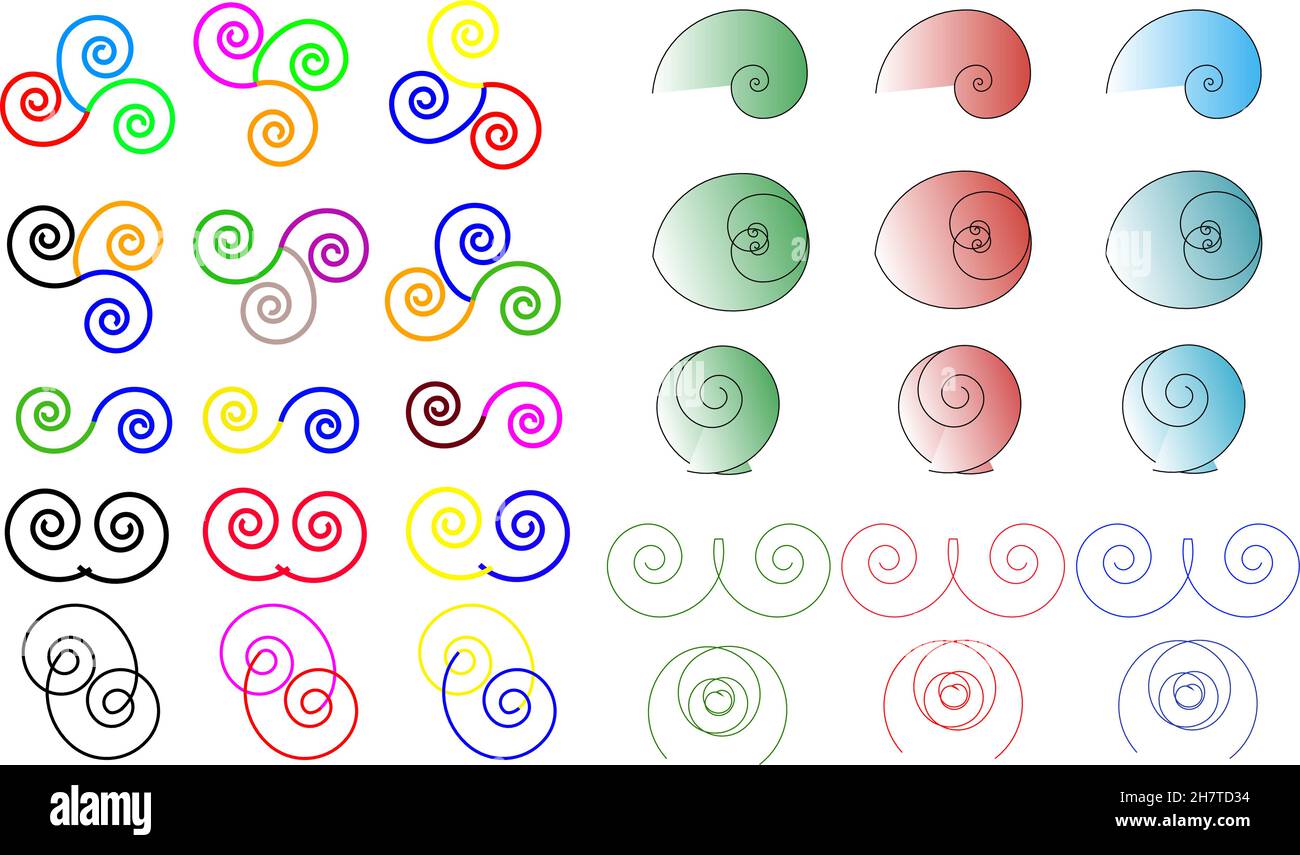 Formas en espiral Imágenes vectoriales de stock - Alamy