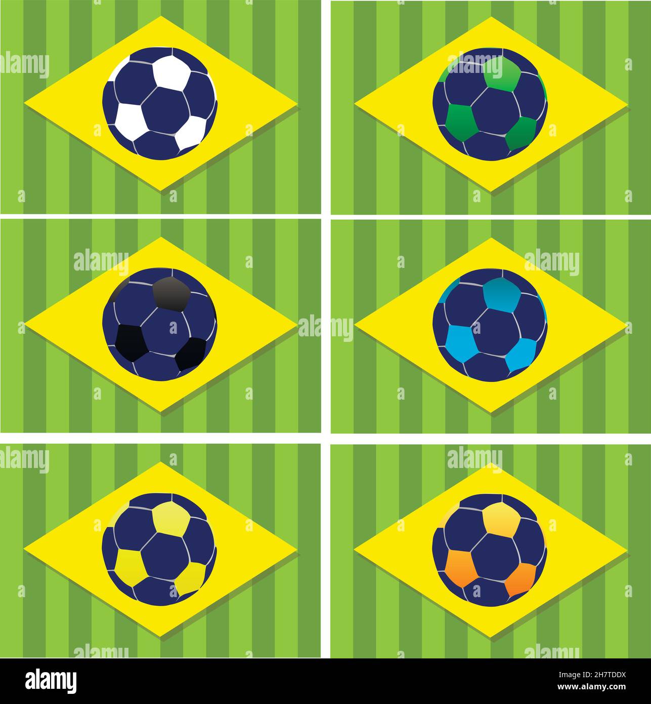 Brasil Fútbol (Fútbol) Campeonato del Mundo 2014 vectores iconos conjunto Ilustración del Vector