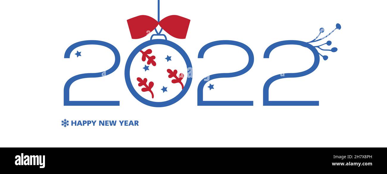 2022 Feliz Año Nuevo, Feliz Navidad, plantilla vectorial para un cartel,  banner, facebook, portada de sitio web en estilo moderno de arte abstracto  Fotografía de stock - Alamy