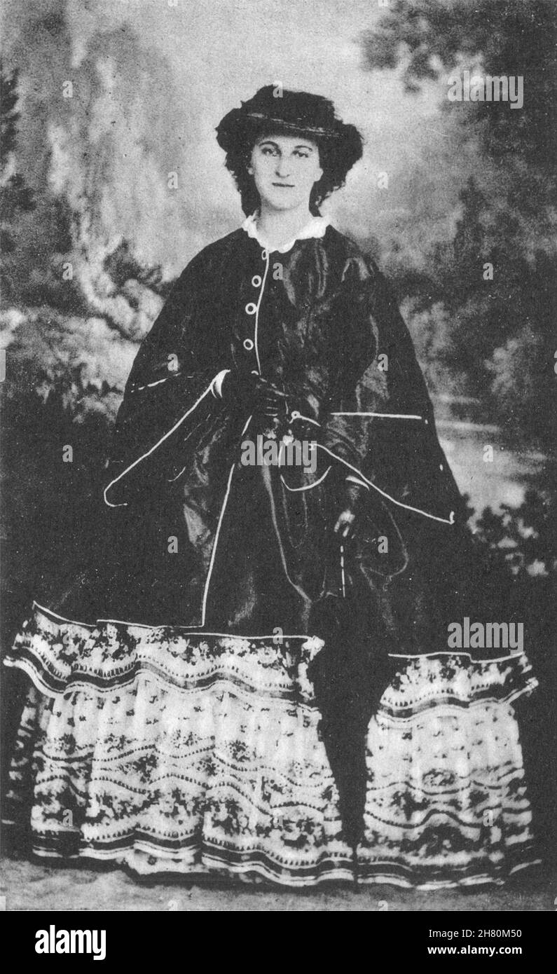 RETRATOS. Retrato de una dama desconocida, foto vintage de 1861 1935 años Foto de stock