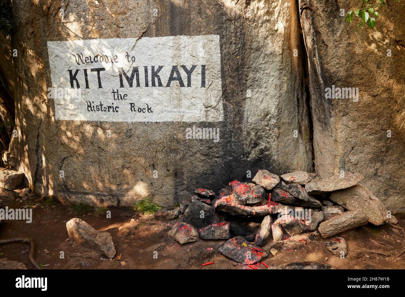 Kit Mikayi Kitmikayi Kitmikaye histórica formación de roca en Kenia, África Foto de stock