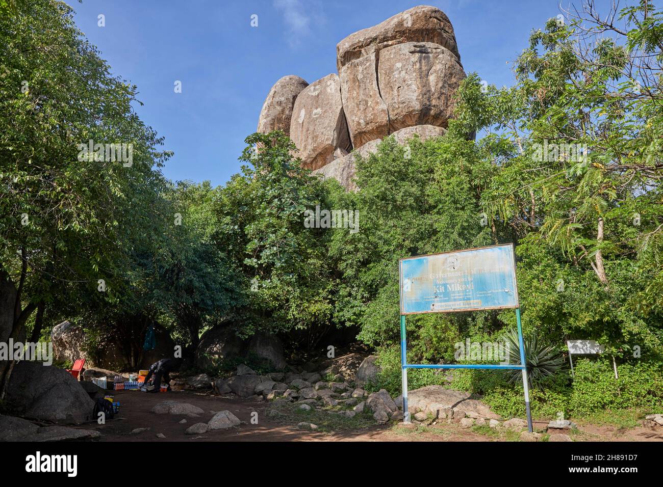 Kit Mikayi Kitmikayi Kitmikaye formación de roca en Kenia, África Foto de stock