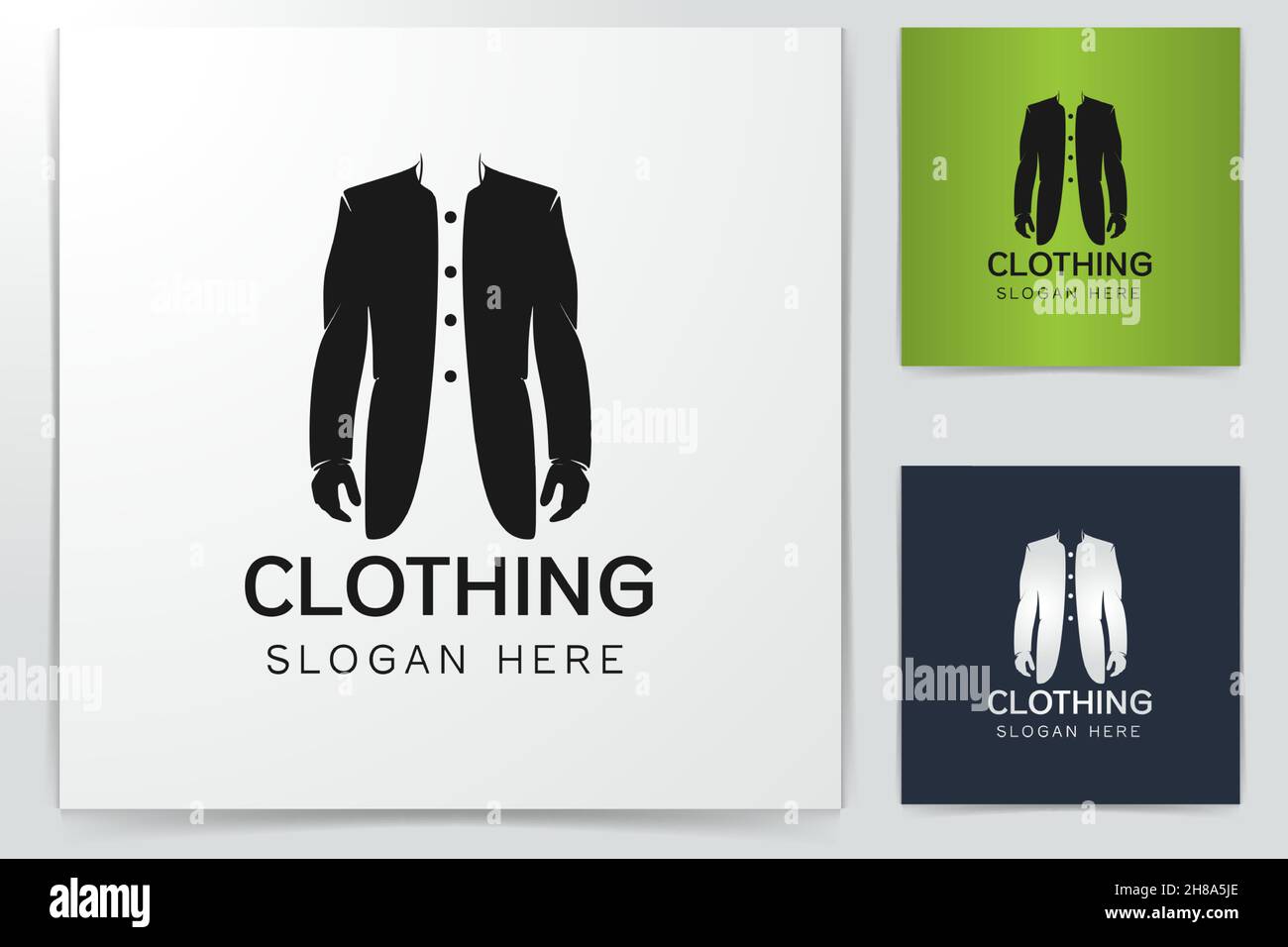 Traje, tienda de ropa de inspiración para el diseño de logotipo Imagen  Vector de stock - Alamy