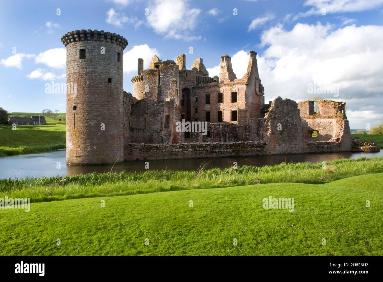 Caerlaverock Castle, Dumfries y Galloway, Escocia Foto de stock