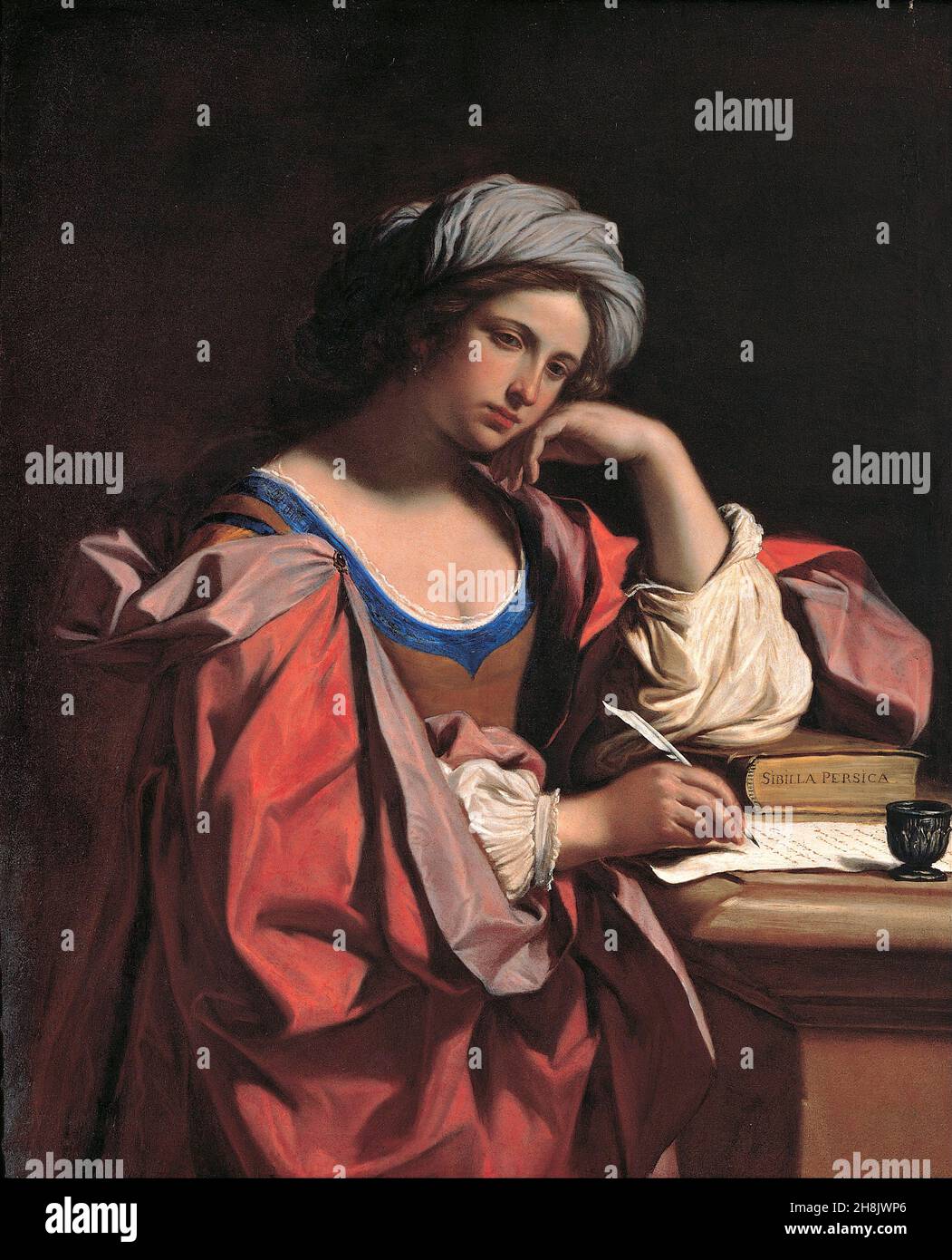 El Sibyl Persa (1647-48) de Guercino Foto de stock