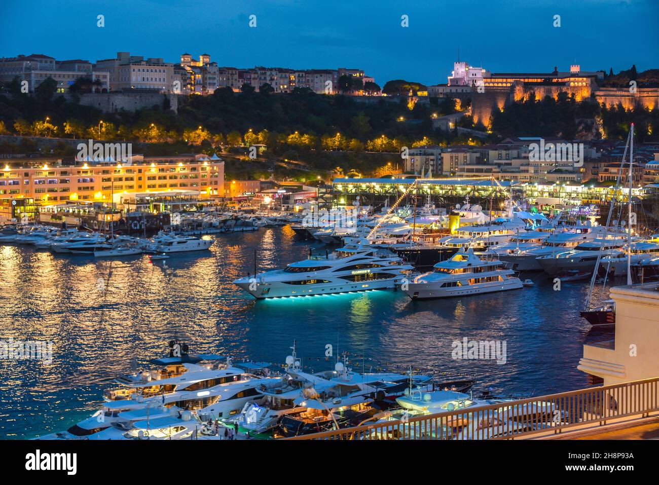 El Puerto Hercule, Mónaco Foto de stock