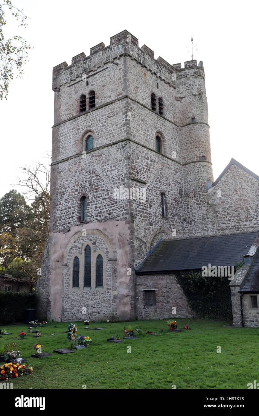 Iglesia de Santa María, Usk (Brynbugga), Monmouthshire Foto de stock
