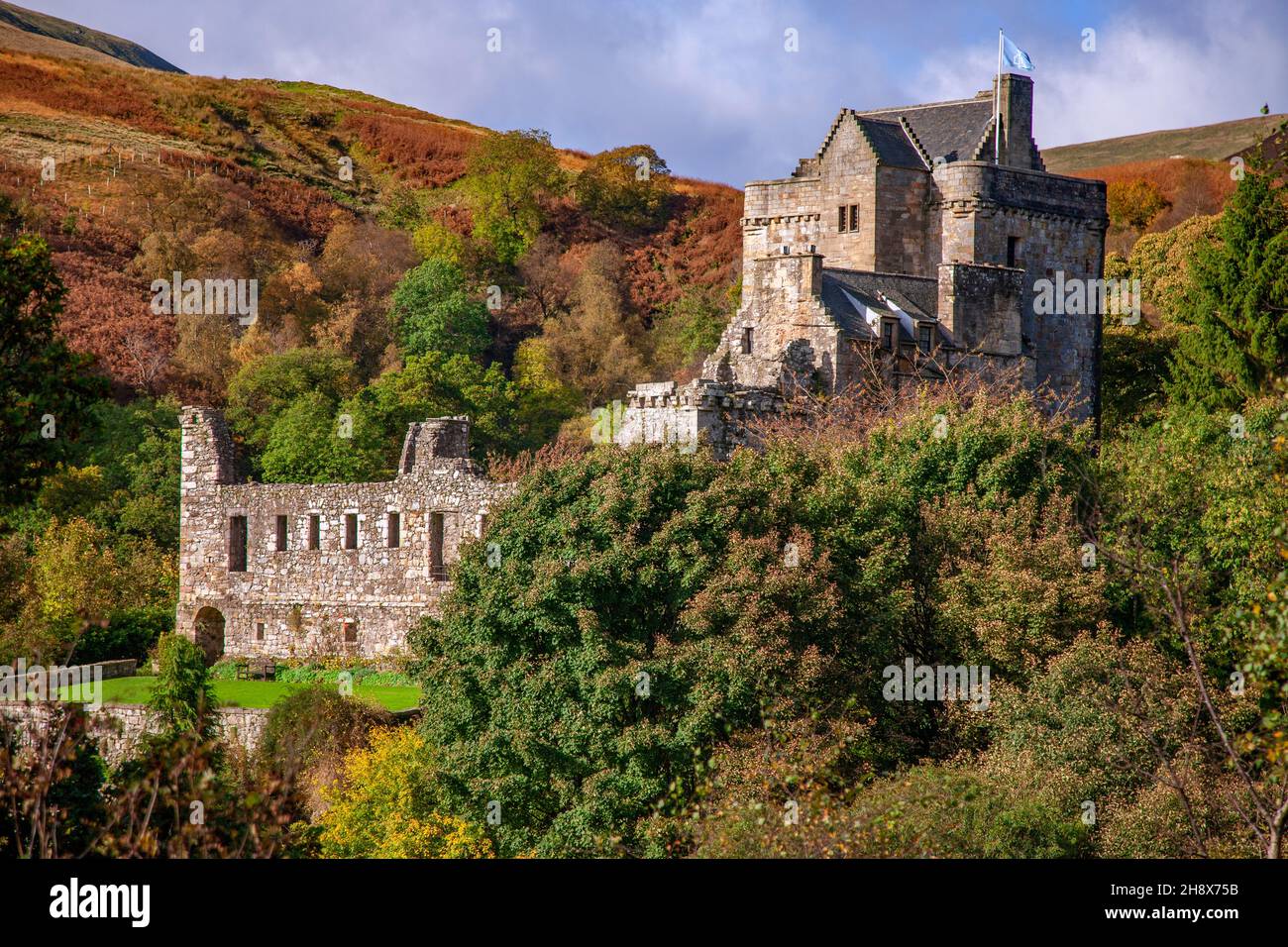 Castle Campbell, Dólar Glen, Clackmannanshire Foto de stock