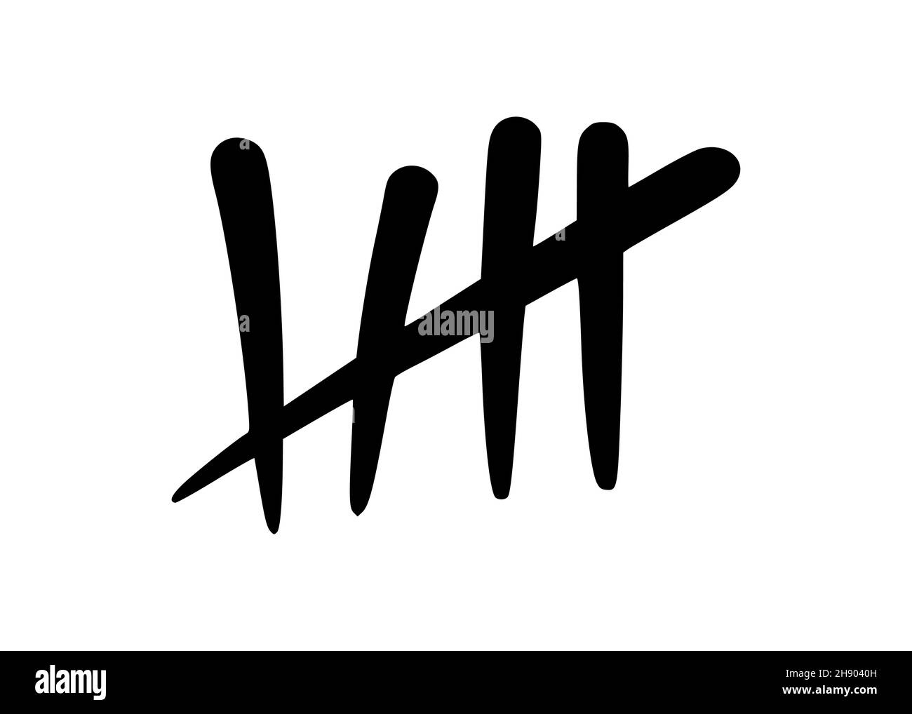 Marcas de conteo para contar días en prisión. Marcas de conteo para