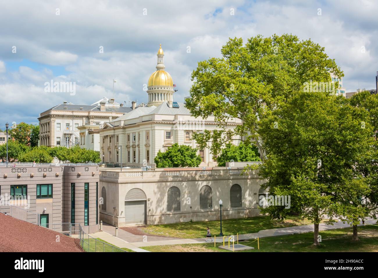 Trenton, Nueva Jersey, Estados Unidos de América – 6 de septiembre de 2016. Vista exterior del edificio de la Casa del Estado de Nueva Jersey en Trenton, NJ. El Capitolio es el Foto de stock