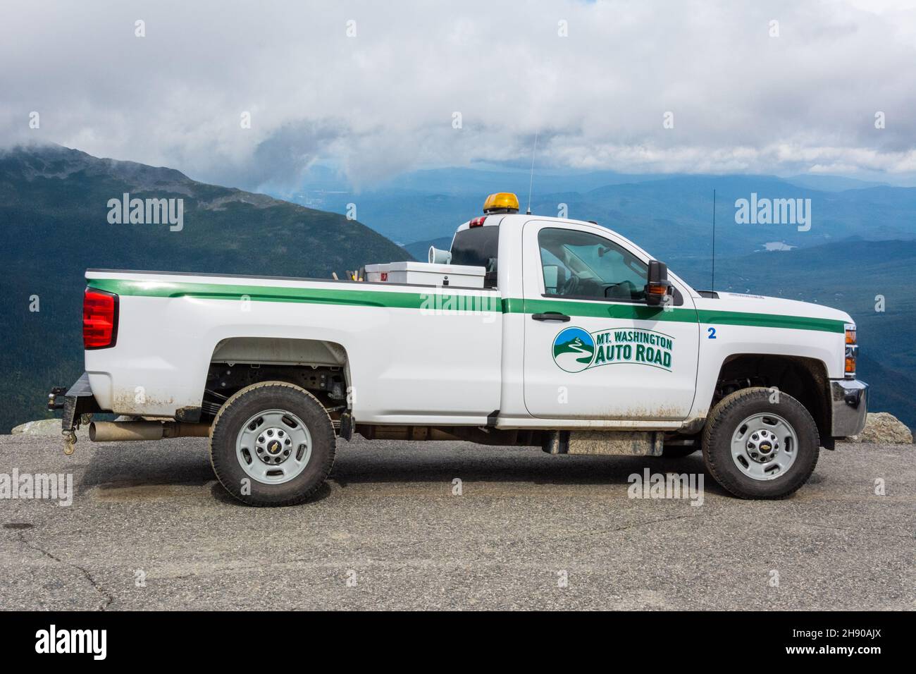 Mount Washington, New Hampshire, Estados Unidos de América – 18 de septiembre de 2016. Camión Duramax en Mount Washington en New Hampshire, EE.UU. Foto de stock