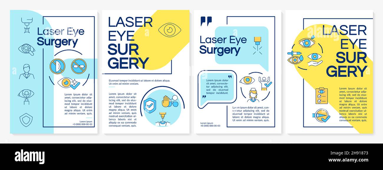Plantilla de folleto de operación de ojos láser Ilustración del Vector