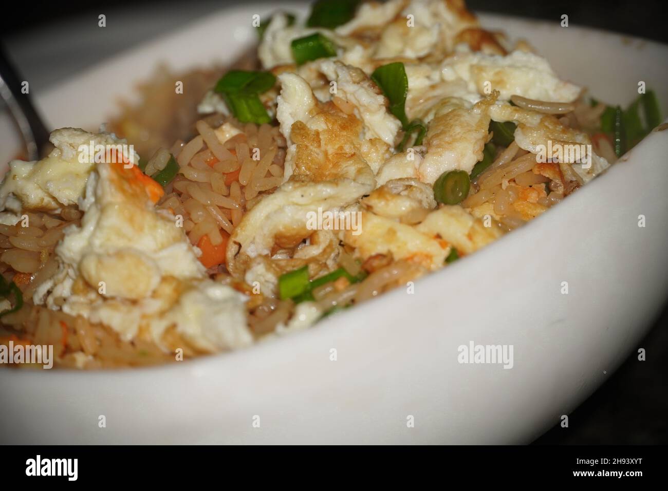 imagen de arroz frito de primer plano HD Foto de stock