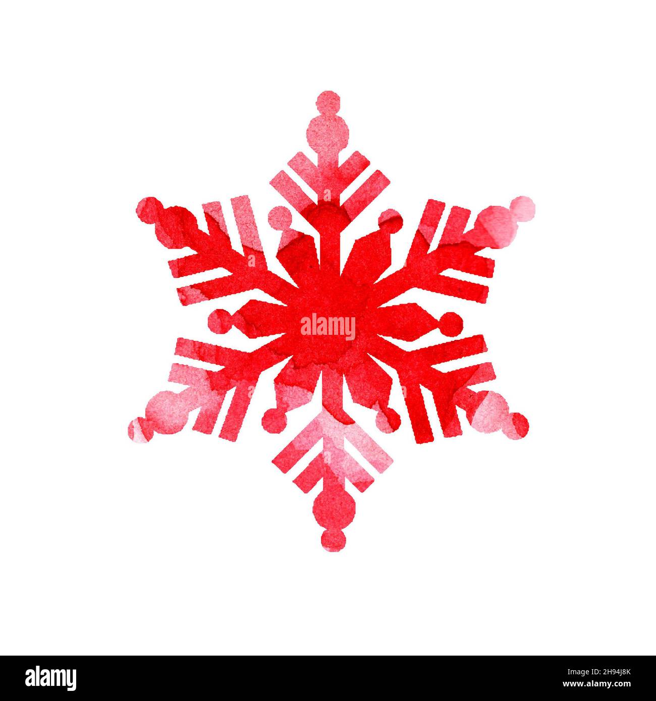 Acuarela pintura silueta roja de un copo de nieve. Feliz Navidad y Feliz  año nuevo. Ilustración de invierno para el diseño. Aislado sobre fondo  blanco Fotografía de stock - Alamy