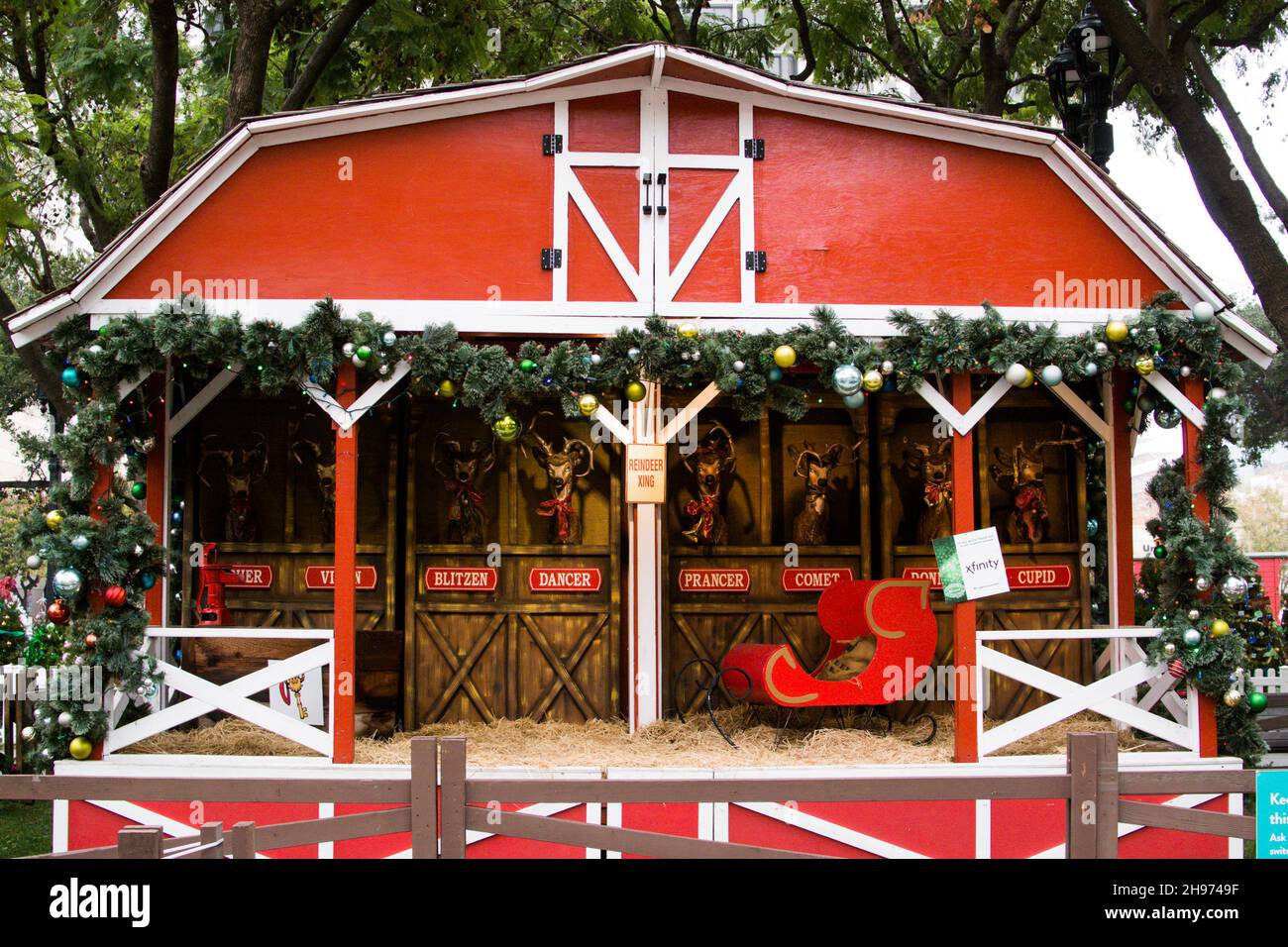 Navidad en el Parque, San José, 2021. Una muy buena Navidad. Foto de stock