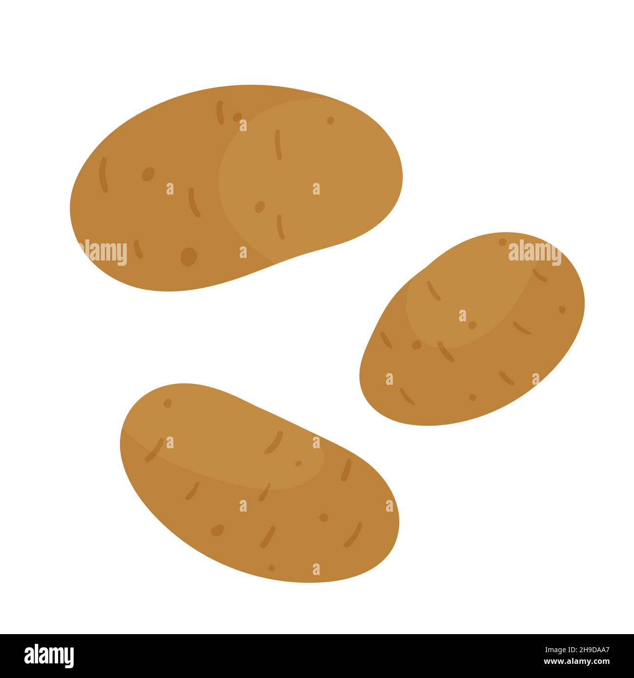 Producto de verduras frescas de patata, ilustración de vectores de producción de alimentos agrícolas orgánicos. Tubérculos de patata de dibujos animados, raíz cruda para la dieta vegetariana o vegana aislada sobre blanco Producto de verduras frescas de patata, ilustración de vectores de producción de alimentos agrícolas orgánicos. Tubérculos de patata de dibujos animados, raíz cruda para la dieta vegetariana o vegana aislada sobre blanco