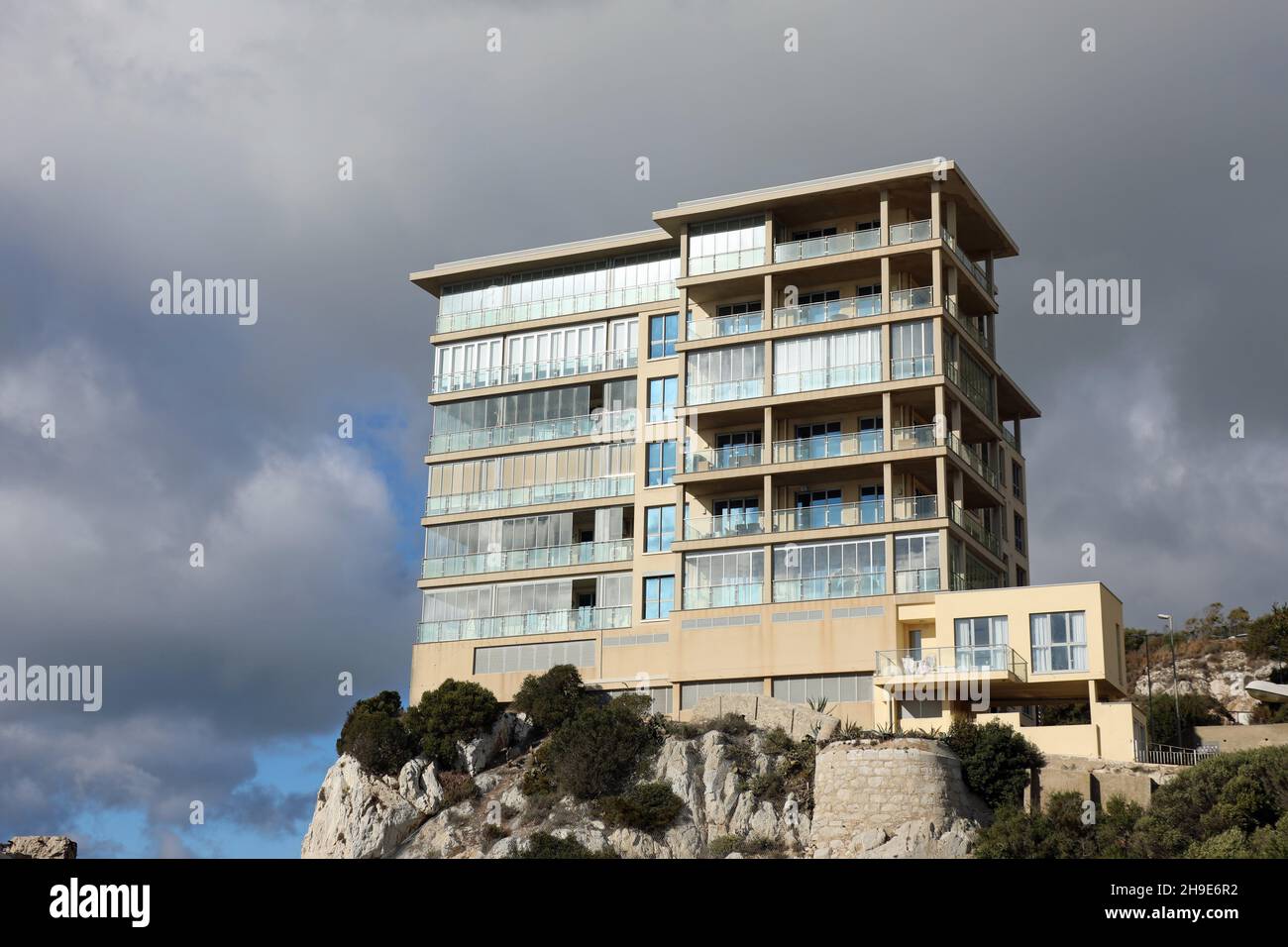 Clifftop House en Windmill Hill en Gibraltar Foto de stock