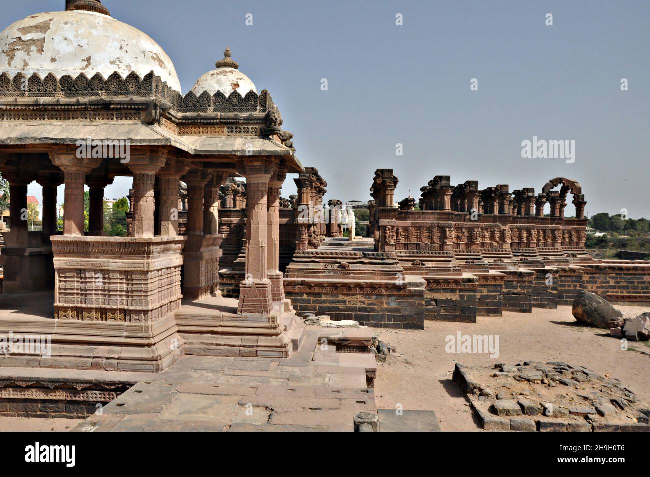 Antigua arquitectura india. Lugar histórico o estructura de culto para la antigua civilización hindú. Foto de stock