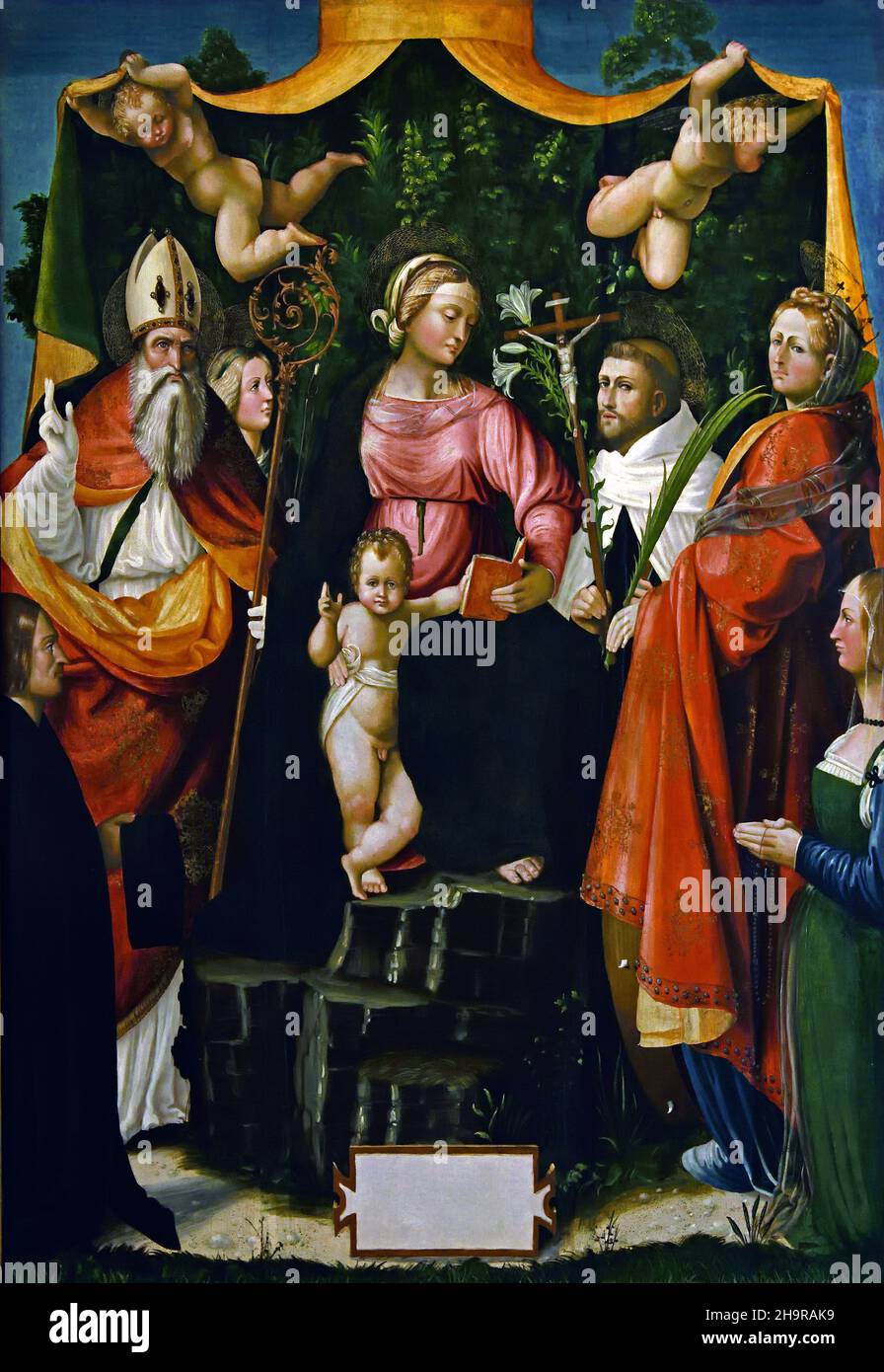 Adorazione del Bambino con sant Eusebio Adoración del Niño con San