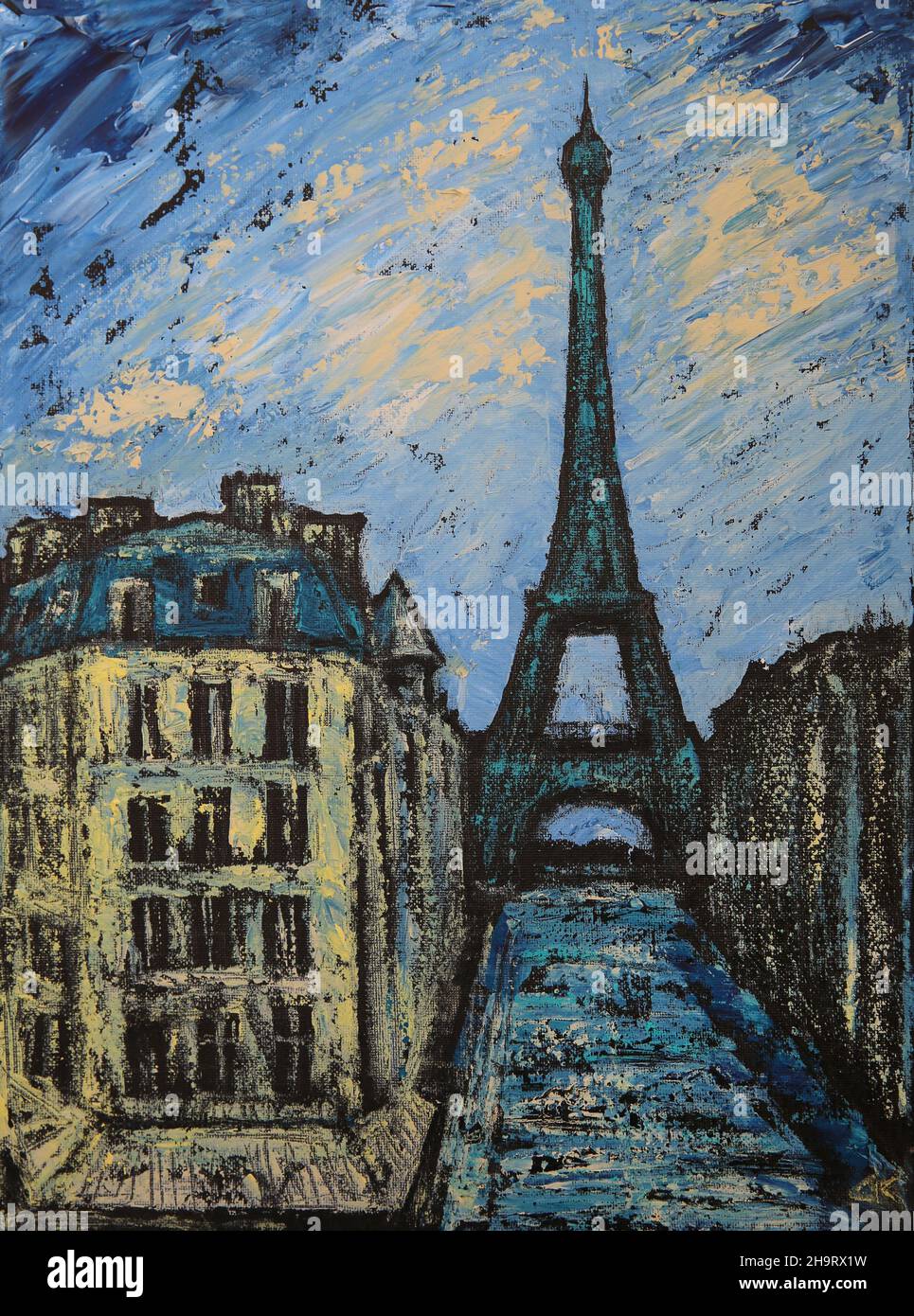 Pintura artística de la Avenue d Eylau en París Francia Fotografía de stock  - Alamy