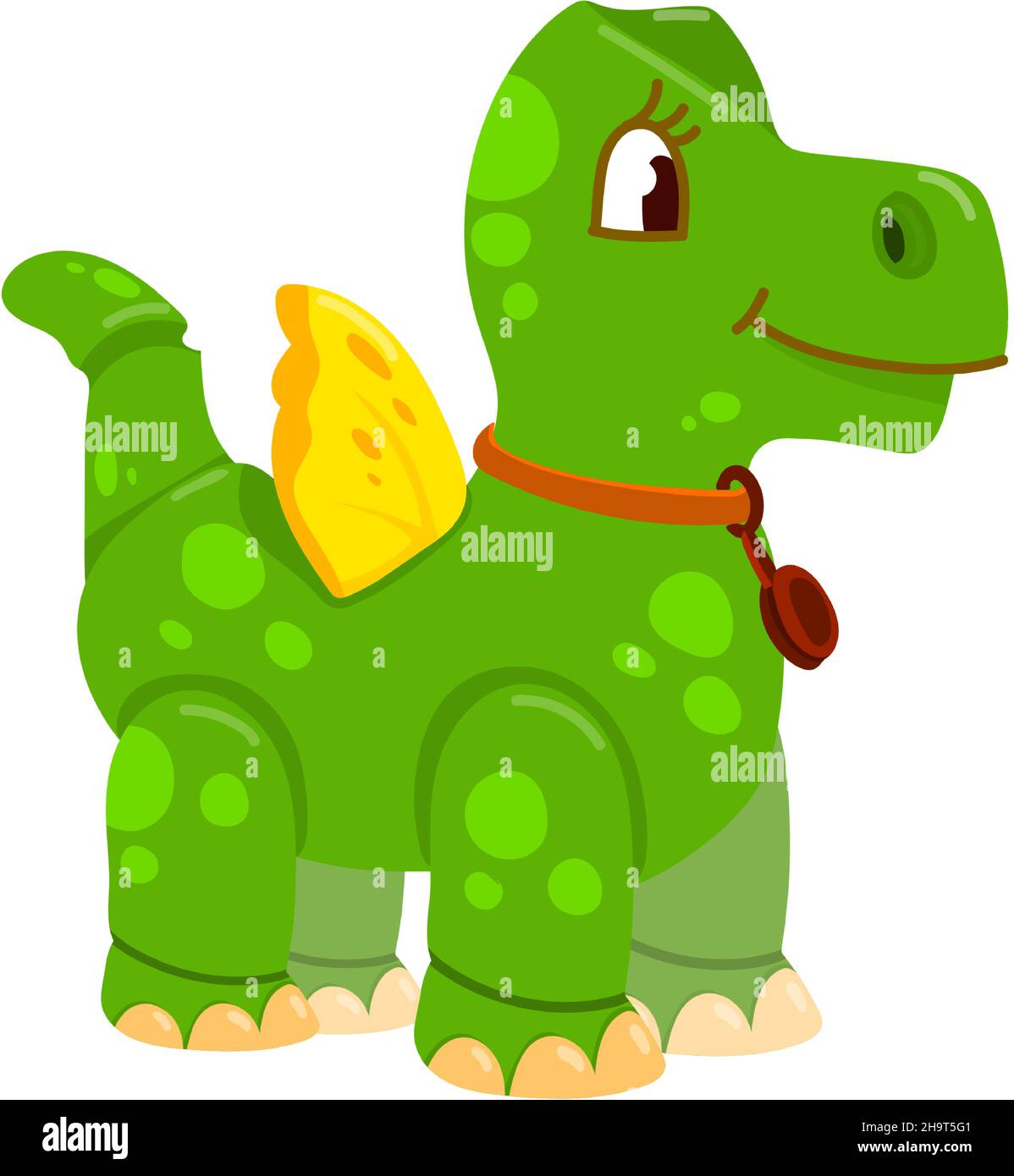 Personaje de dibujos animados de dinosaurios. lindo dino. Juguete suave  para niños Imagen Vector de stock - Alamy