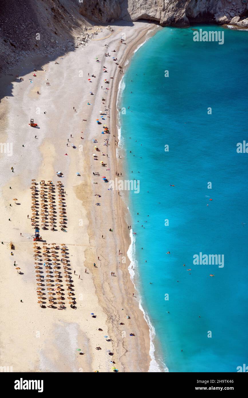 playa de Mirtos, Grecia, Islas Jónicas, Kefalonia Foto de stock