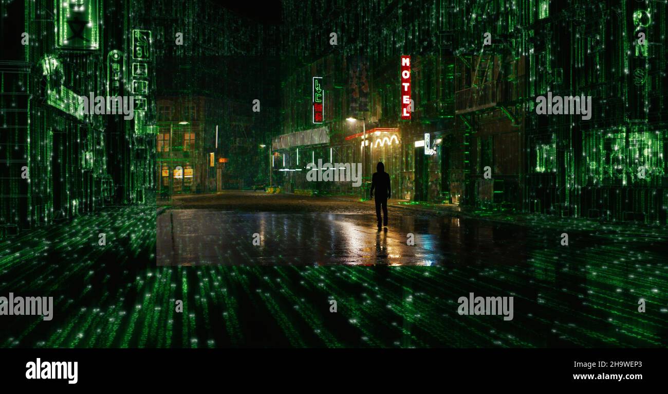 Keanu Reeves, 'The Matrix Resurrections' (2021). Crédito de la foto: Warner Bros. / The Hollywood Archive Foto de stock