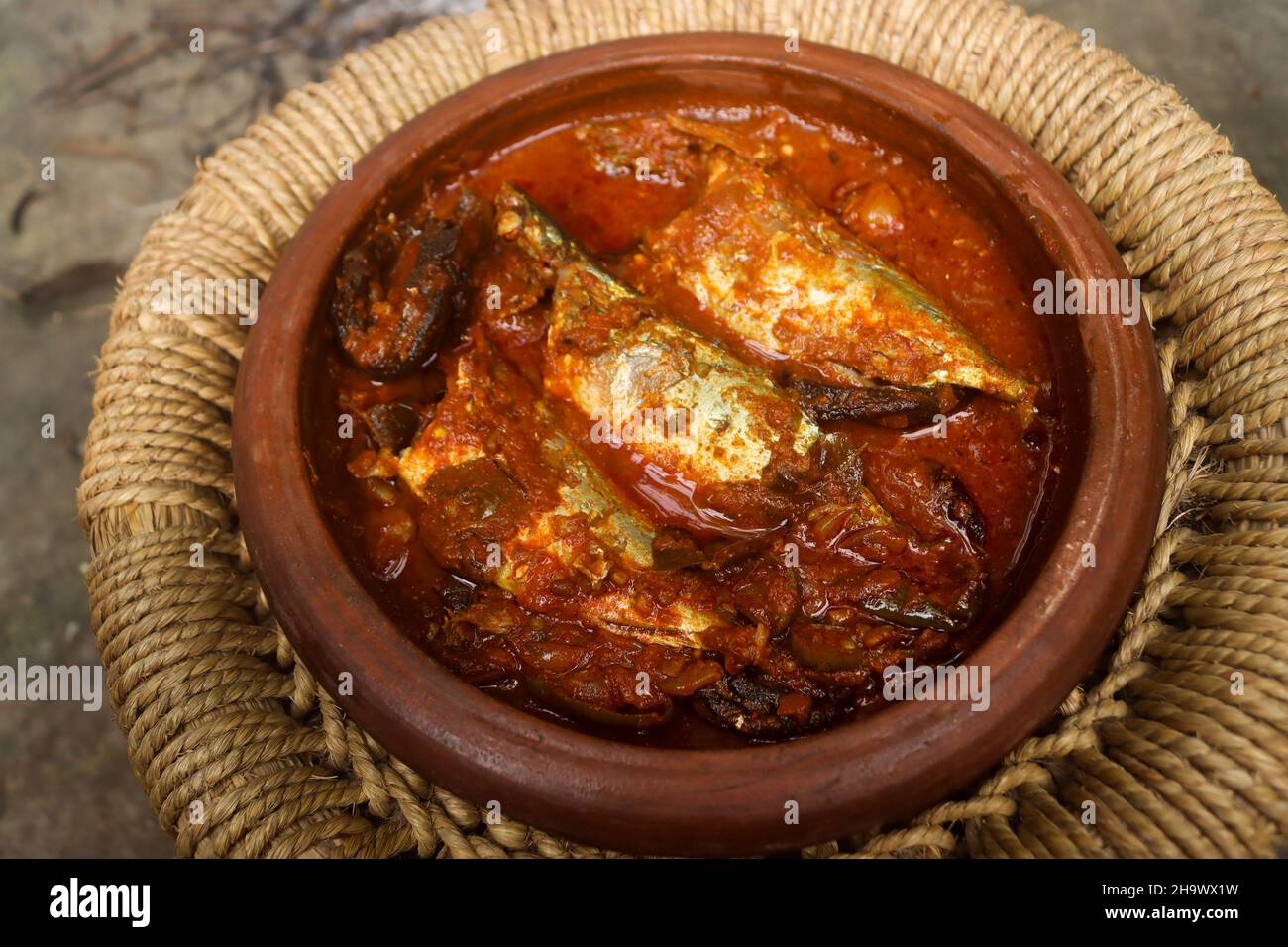 Curry de pescado al estilo de Kerala Foto de stock