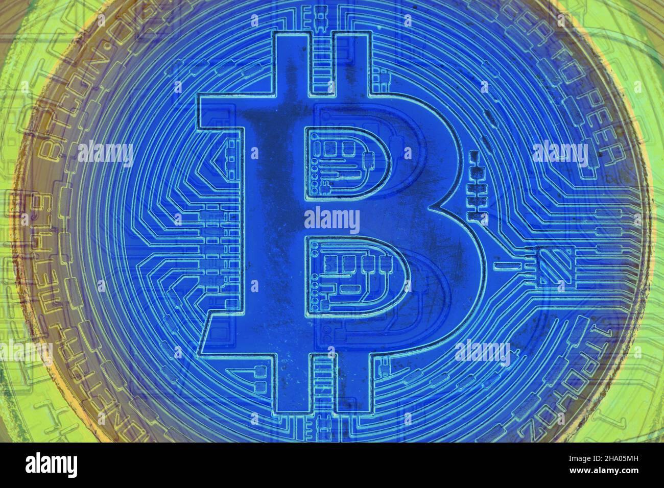 Bitcoin moneda criptomoneda. Foto de stock