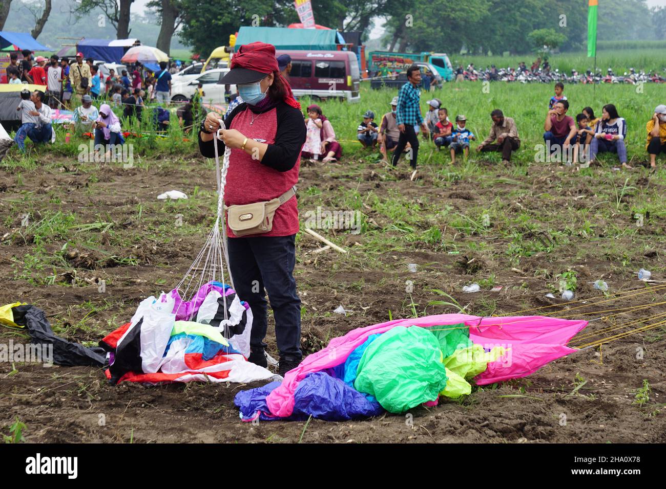 El participante del Festival de las Citas Indonesas Foto de stock