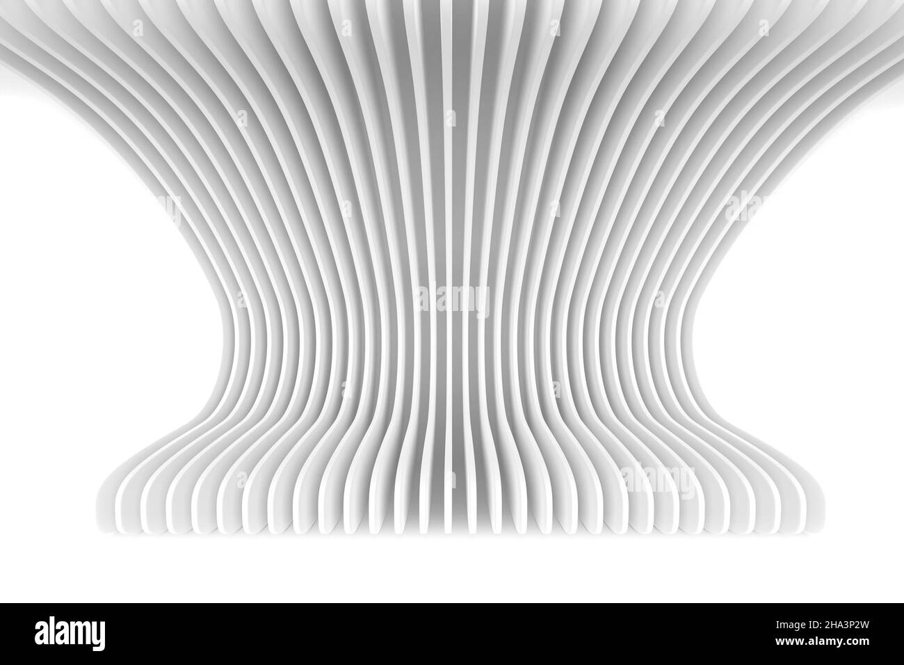 Fondo geométrico abstracto. 3d ilustración de curvas blancas Foto de stock