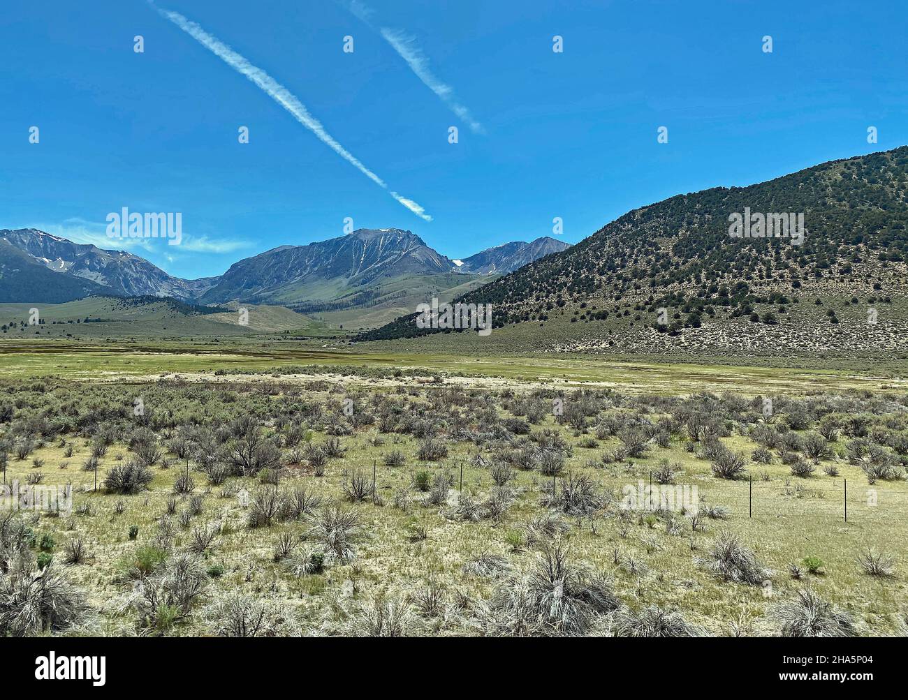 Panorama con Sierra Oriental Foto de stock